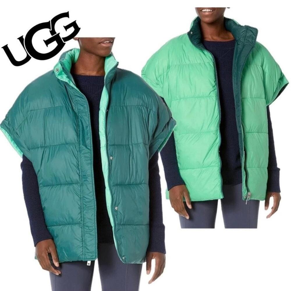 UGG Blue Sydnee Reversible Puffer Vest